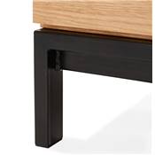 Meuble bahut buffet design 'ALLWOOD' en bois naturel 2 portes et 3 tiroirs et pieds en métal noir