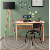 Petit bureau droit / table de travail design 'CHILD' en bois naturel - 120 x 70 cm