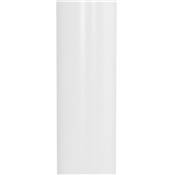 Petite table industriel ronde 'SMALL FERRO' plateau bois naturel pied central métal blanc – Ø 60 cm