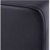 Pouf d'appoint carré rembourré 'KUBE' noir
