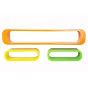 Etagères cubes murales design orange jaune et vert - Set de 3