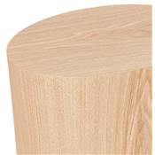 Set de 2 Tables d'appoint guéridons design ovales 'DUO' en bois finition naturelle