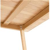 Table / bureau droit scandinave 'BOLNÄSS SMALL' plateau et 4 pieds en bois – 120 x 80 cm