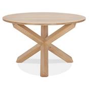 Table ronde 'FAST GLAS' plateau et pieds en chêne massif - Ø 120 cm