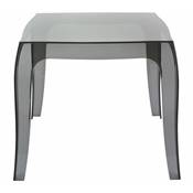 Table basse design carrée 'Baron' en plexiglas noire - 51 x 51 cm