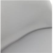 Tabouret snack mi-hauteur design 'KESKI MINI' gris 4 pieds et repose pieds métal noir dossier haut