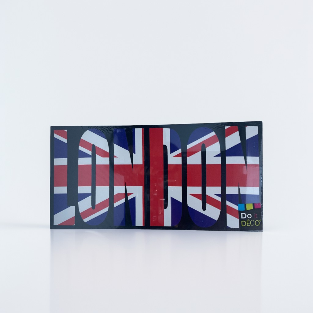 Tableau Londres drapeau anglais 'Union Jack' – 25 x 50 cm
