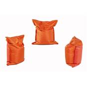 Pouf déhoussable imperméable 'Baggy Mini' orange – 130 x 100 cm