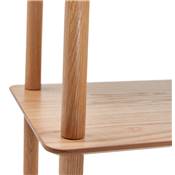 Etagère bibliothèque scandinave 'TOWER' tablettes structure et pieds en bois naturel