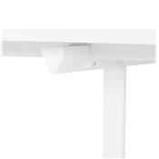Double bureau bench / table réunion 'INCONTRO DUE' blanc en bois pieds métal blanc - 280 x 140 cm