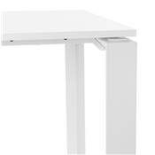 Bureau droit design 'MEET SMALL' plateau en bois blanc avec pieds en métal blanc - 160 x 80 cm