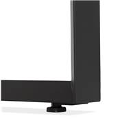 Bureau droit design 'SMART MINI' plateau noir en bois avec pieds en métal noir - 130 x 70 cm