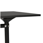 Bureau droit / table travail pliante design 'ARCHI MINI' bois noir pieds métal noir - 140 x 70 cm