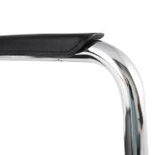 Chaise design à accoudoirs pour bureau ou salle de réunion 'STANDARD' noire pieds en métal chromé