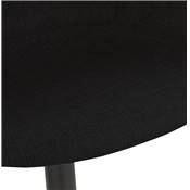 Chaise design de bureau à roulette 'SOFT' en tissu noir avec 5 pieds en métal noir