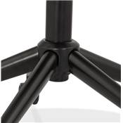 Chaise design de bureau à roulette 'SOFT' en velours noir avec 5 pieds en métal noir