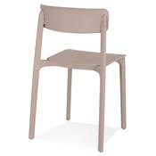 Chaise design intérieur / extérieur moderne 'COCKTAIL' avec assise et pieds en résine beige