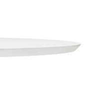 Table basse design ronde 'ELEA MINI' plateau en bois blanc et pied en acier brossé - Ø 90 cm