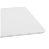 Table à diner / salle à manger 'Tvillin Small' blanche bois pied central acier brossé - 150 x 70 cm