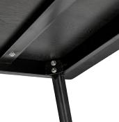 Table / bureau droit scandinave 'Rustik' noire plateau et 4 pieds en bois – 180 x 90 cm