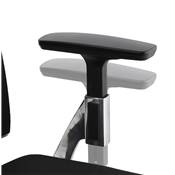 Fauteuil de bureau design à roulettes dossier haut 'FOLLOW' tissu noir et maillé pieds chromés