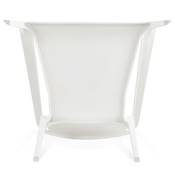 Fauteuil de jardin 'SUN' en résine blanche avec 4 pieds