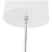 Lampadaire design hauteur réglable 'Okno Max' abat-jour blanc structure en métal brossé