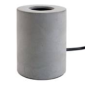 Lampe à poser design cylindrique 'CILINDRO' gris effet béton