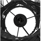 Lampe à poser design 'LANTERNA' en rotin noir tissé