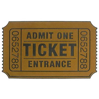 Paillasson design 'Ticket de cinéma'
