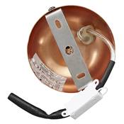 Suspension design ronde 'ARC' en métal cuivré sur l'extérieur et métal blanc a l'intérieur