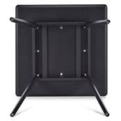Petite table scandinave carrée 'LITTLE BOLNÄSS' plateau et 4 pieds bois noir – 80 x 80 cm