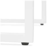 Table bar haute style industriel carré 'BISTRO' bois blanc 4 pieds métal blanc idéal proffesionnels