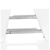 Grande table à diner / réunion extensible 'RYM' blanche 4 pieds métal blanc - 170(270) x 100 cm