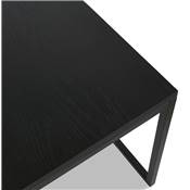 Set de 2 tables gigognes style industriel carrées 'SMALL FYRKANT" bois pieds métal noir - 50 x 50 cm