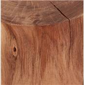 Tabouret bas en tronc d'arbre en bois massif d'Acacia
