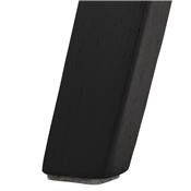 Tabouret de snack mi-hauteur 'CHAIRMAN MINI BLACK EDITION' gris 4 pieds en bois noir et dossier haut