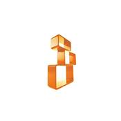 Etagères cubes design rectangulaires modulables en bois laqué orange - Set de 3
