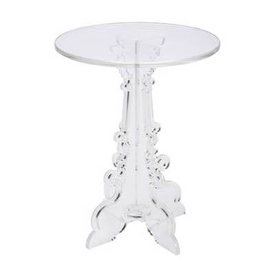 Table basse baroque d'appoint / table de chevet 'Glamour' transparente