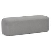 Banquette design de style moderne 'STICKY' en tissu gris foncé avec pieds noir - 120 x 40 cm