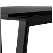 Double bureau bench / table de réunion 'INCONTRO DUE' noir en bois pieds métal noir - 280 x 140 cm