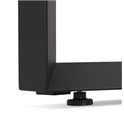 Bureau d'angle design 'MEET L' plateau en noyer avec pieds en métal noir - 160 cm