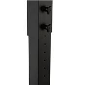 Bureau droit réglable en hauteur design 'MODULARE MINI' noir en bois pieds métal noir - 140 x 70 cm