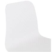 Chaise de bureau à roulettes design 'BLACK HJÜL' blanche avec pied en métal noir