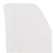 Chaise design de style moderne 'MILANO' en tissu bouclé blanc noir avec 4 pieds en bois naturel