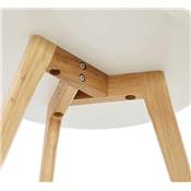 Tables basses scandinaves gigognes rondes 'Mukavä' plateau en bois blanc 3 pieds en bois - Ø 50 cm