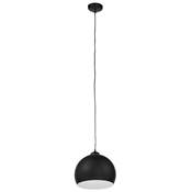 Suspension design ronde 'Luna' en métal noir mat