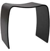 Tabouret bas design empilable 'Mooble' en bois noir