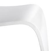 Tabouret bas design empilable 'Mooble' en bois blanc