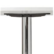 Petite table / table salle de réunion ronde 'Druna Mini' bois blanc pied central chromé - Ø 90 cm
